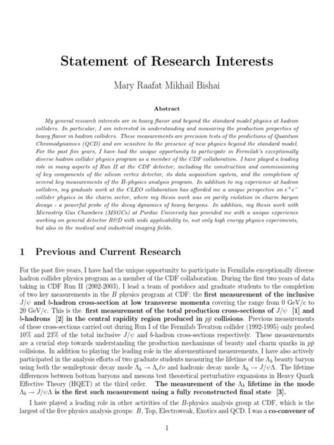 Image result for Research Interest Statement Example