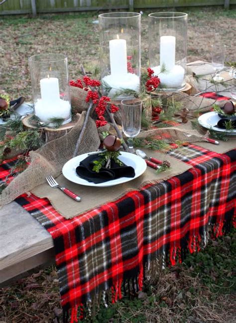 Image result for Easy Rustic Christmas Table Decorations