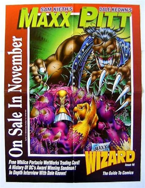 Rare Vintage Original 1992 the Maxx and Pitt 22 X 17 Inch Image Comics Wizard Comic Book ...
