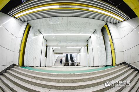 高清：探访地铁2号线利津路站 车站装饰已成型 - 青岛新闻网