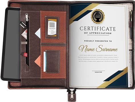 Brand Ur Business Professional Pu Leather Portfolio File&Folder ...