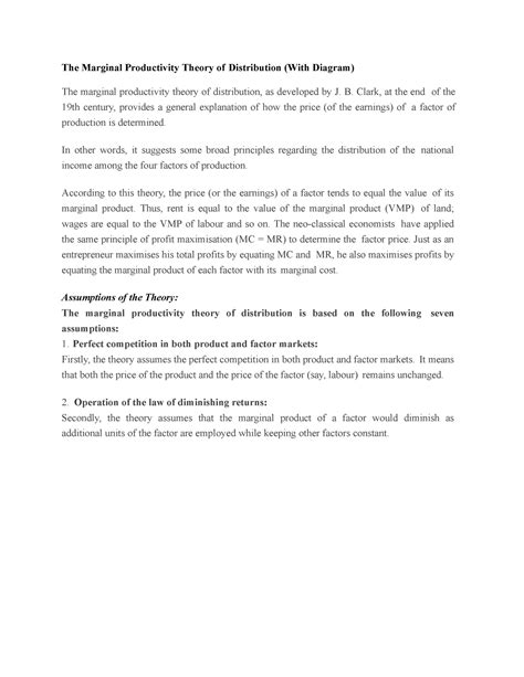 Image result for Marginal Productivity Theory Explained