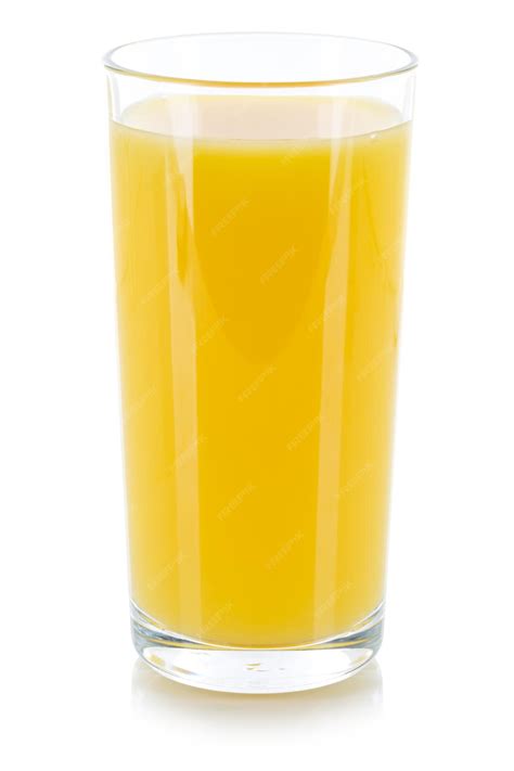 Premium Photo | Orange juice drink glass isolated on white