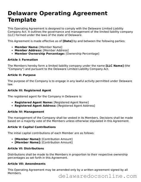 Prepare a Valid Delaware Operating Agreement Using Our Fillable Template