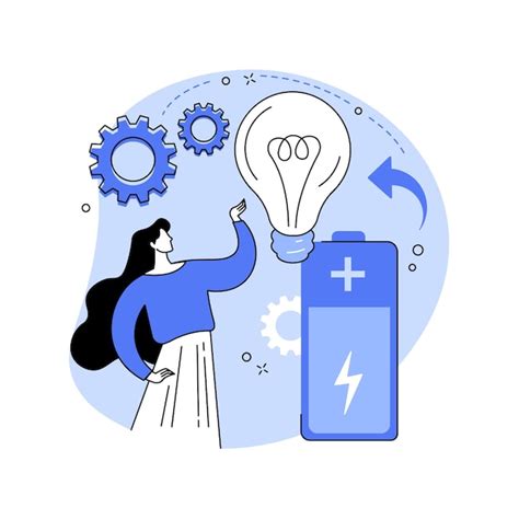 Innovative battery technology abstract concept vector illustration ...