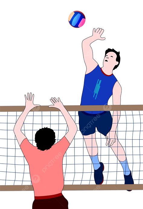 Cartoon Volleyball Game