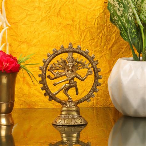 Buy Brass Small Nataraja Statue 5 " - Budhshiv.com