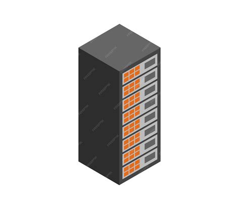 Isometric server | Premium Vector