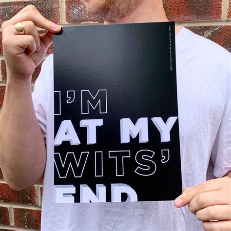 I'm at My Wits' End Print - Etsy