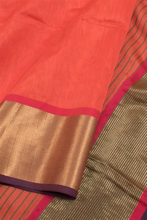 Handloom Maheshwari Silk Cotton Saree 10058825 – Avishya.com