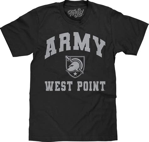 Tee Luv Men's Army West Point T-Shirt - USMA College Logo Shirt, Black ...