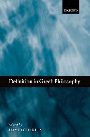 Definition in Greek Philosophy eBook : Charles, David: Amazon.in ...