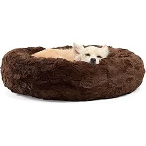 UNIQUE PET COLLECTION The Original Calming Donut Cat and Dog Bed in Lux ...