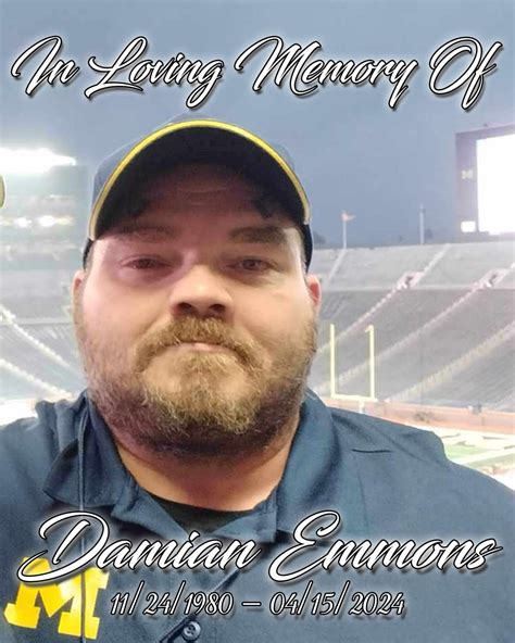 Service & Celebration of life for Damian Emmons, 565 Robinson Rd ...