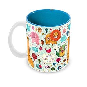 Buy Tuelip Beautiful Printed Happy Birthday to You Wishes Inner Blue ...