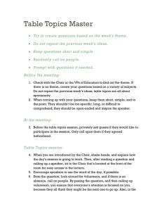 Image result for Toastmaster Role Script