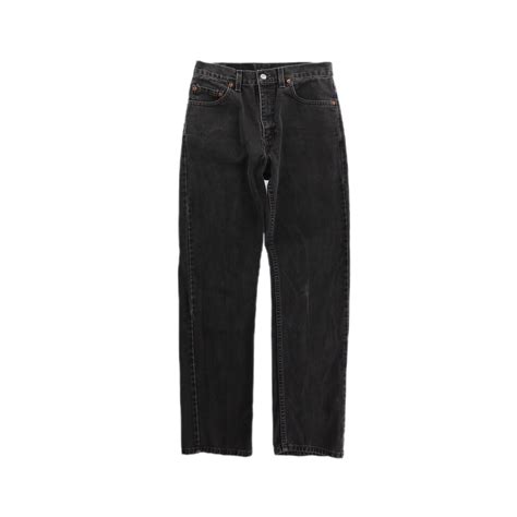 【FIFTY-FIFTY】00s Levi's505 black straight denim pants made in USA -8624 ...