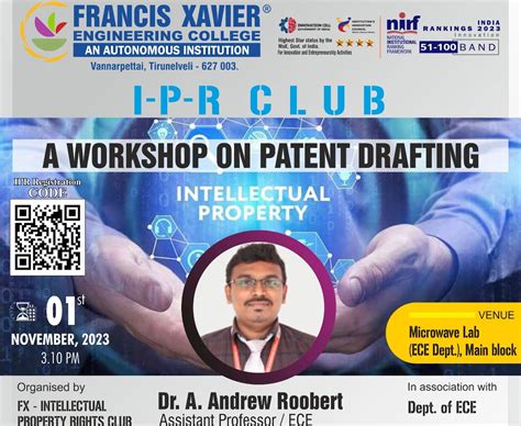 Workshop on Patent Drafting | News & Events | Francis Xavier ...