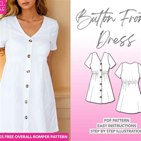Image result for Button Front Dress Free Patterns