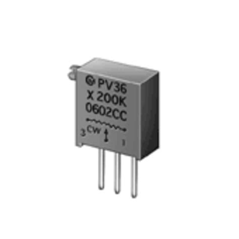PV36X502C01B00 Bourns | 5kΩ, Through Hole Trimmer Potentiometer 0.5W ...