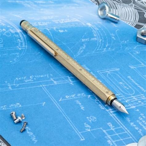 MONTEVERDE USA Tool Fountain Pen - Solid Brass - Stub Nib - Luxury Case ...