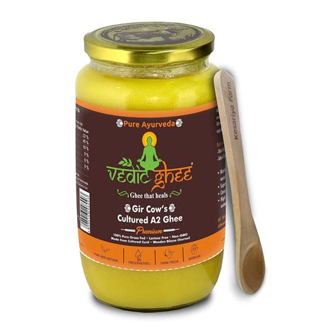 Vedic Ghee Premium A2 Gir Cow Cultured Desi Ghee from Kesariya Farm ...