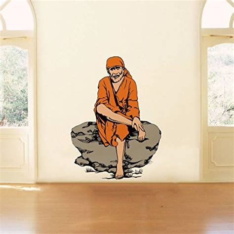 Rawpockets Decal Sai Baba Large Size Acrylic Wall Sticker (Wall ...