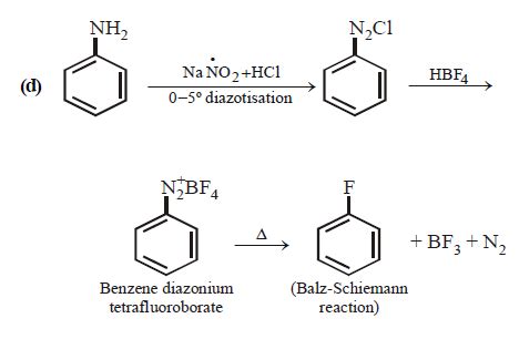 Fluorobenzene (C6H5F) can be synthesized in the laboratory