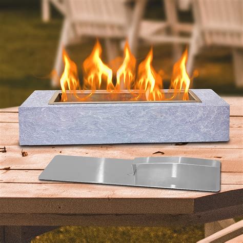 Prrutyics Tabletop Fire Pit, 18" Indoor Table Fire Pit, Portable ...