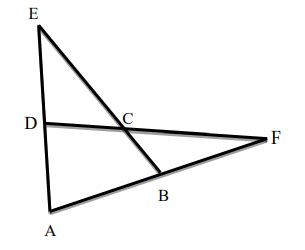 In the figure below, ∠ D E C + ∠ B F C ∠DEC+∠BFC is equal to