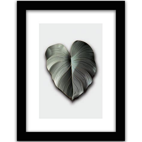 ARAkri - Black Leaf Wall Paintings with Frame for Living Room - Framed ...