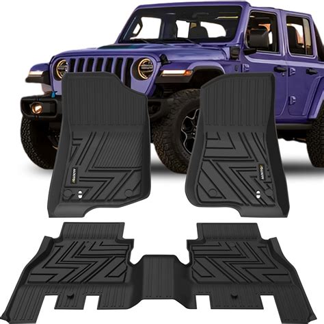 Amazon.com: AUXITO Floor Mats for 2018-2024 Jeep Wrangler JL Unlimited ...
