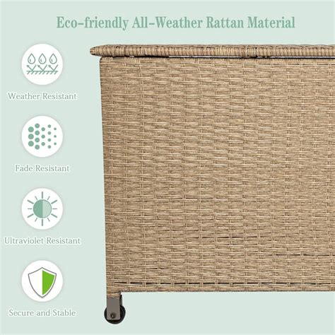 Buy 120 Gallon Large Outdoor Storage Box Deck Box, Patio Waterproof ...