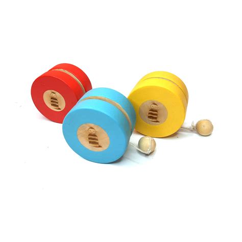 Wooden Yo-Yo Toy for Children and Kids, Red, Yellow And Blue Yo-Yo Toy ...