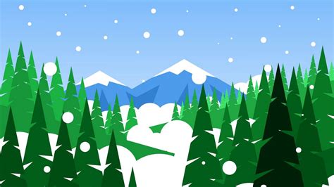Wallpaper mountains, forest, snow, art, vector hd, picture, image