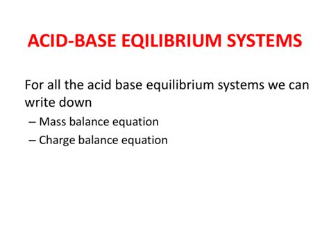 Image result for Ph Mass Balance Example