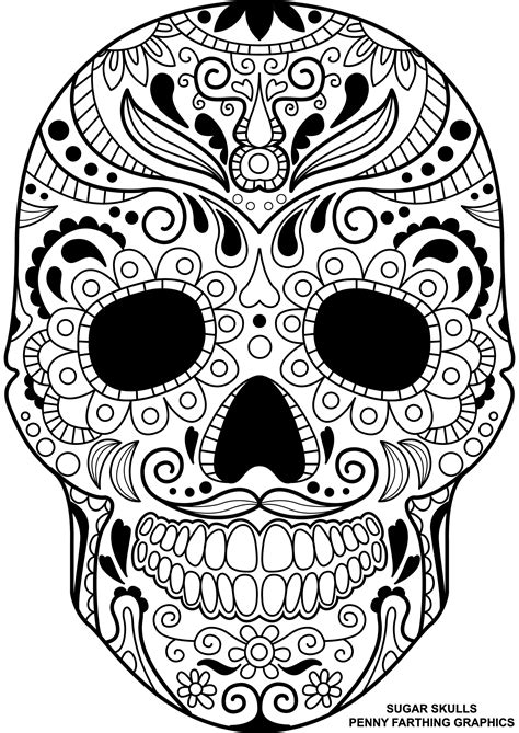 Printable Skull Coloring Pages