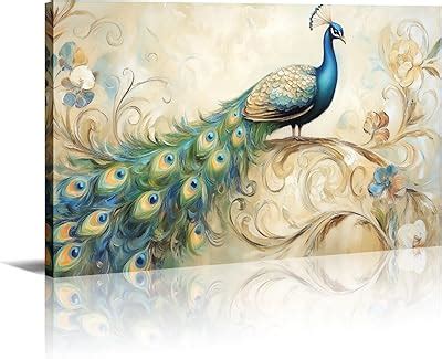 LYUNSHUO Peacock Canvas Art Peacock Picture for Wall Decor India | Ubuy