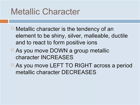 Trends in the periodic table | PPT