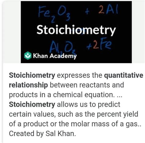 Definition of quantitative relationship and stoichiometry - Brainly.in