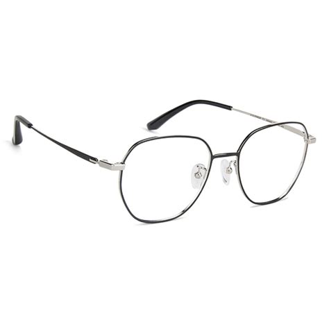 Buy Silver Matte Black Full Rim Hexagonal John Jacobs SG Essentials JJ ...