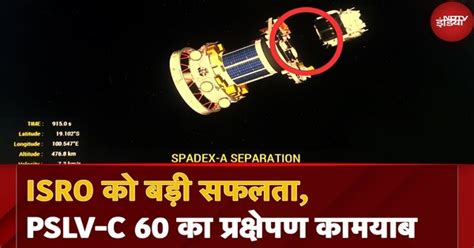 ISRO को बड़ी सफलता, PSLV-C60 का प्रक्षेपण कामियाब, दोनों यान अपनी कक्षा ...
