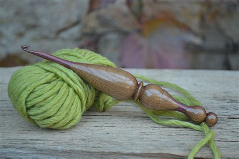 LETTOworkshop Wooden Ergonomic Crochet Hook Hand turned