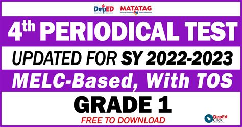 Matatag 1st Periodical Test Grade 1