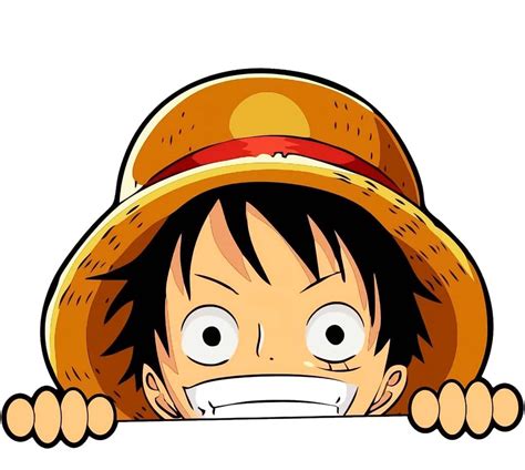 Junkyard Vinyl Monkey-D Luffy Peeking Car Decals Anime Stickers (Pack ...