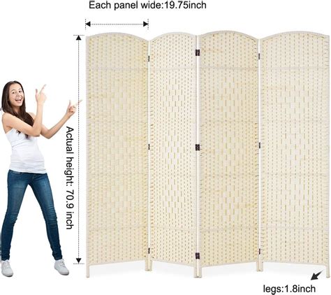 Buy Corelax Room dividers 6 ft. Tall , Extra Wide Freestanding Privacy ...