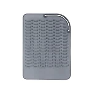 Curling Iron Holder, Heat Resistant Silicone Mat, Portable, Fast ...