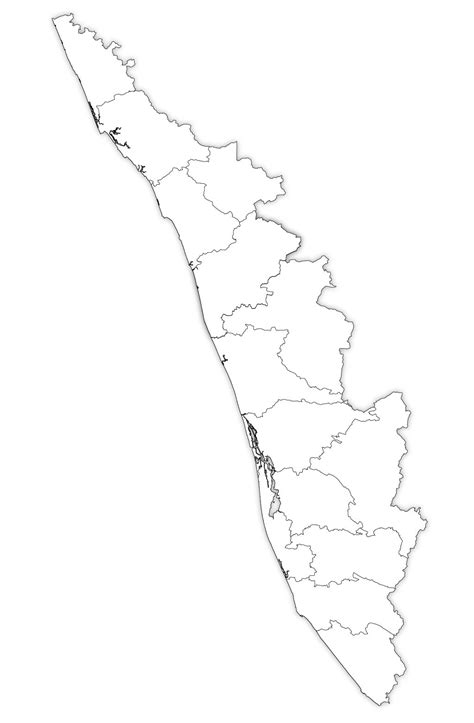 Kerala free map free blank map free outline map free base map outline districts main cities ...