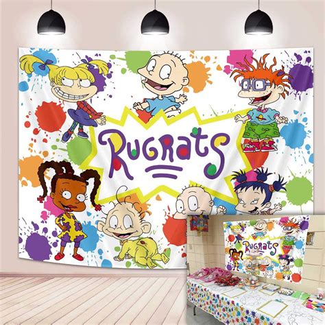 Buy Rugrats Go Wild Photography Backdrop Cartoon Graffiti Happy ...
