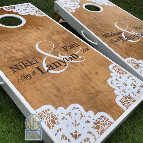 Lace Corners Custom Cornhole Board Set - West Georgia Cornhole ...